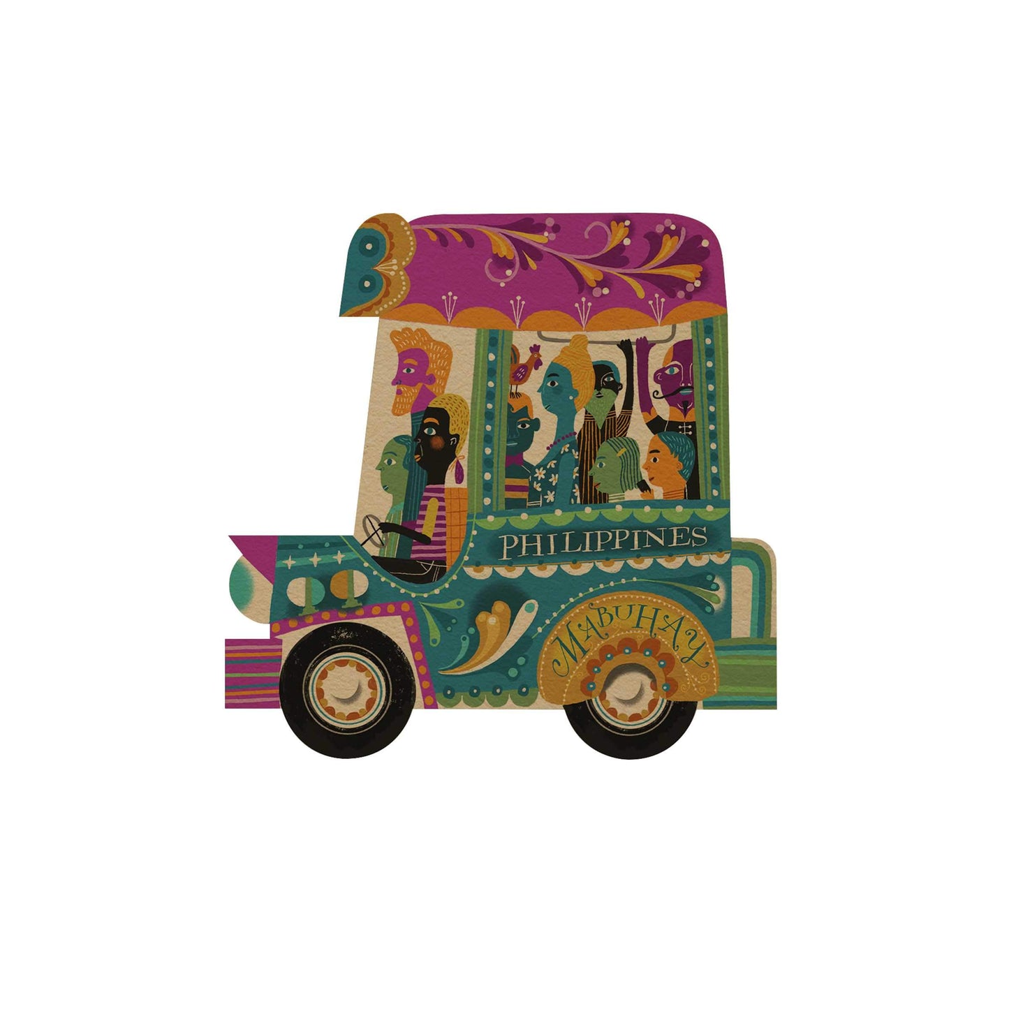 Philippine Jeepney Postcard