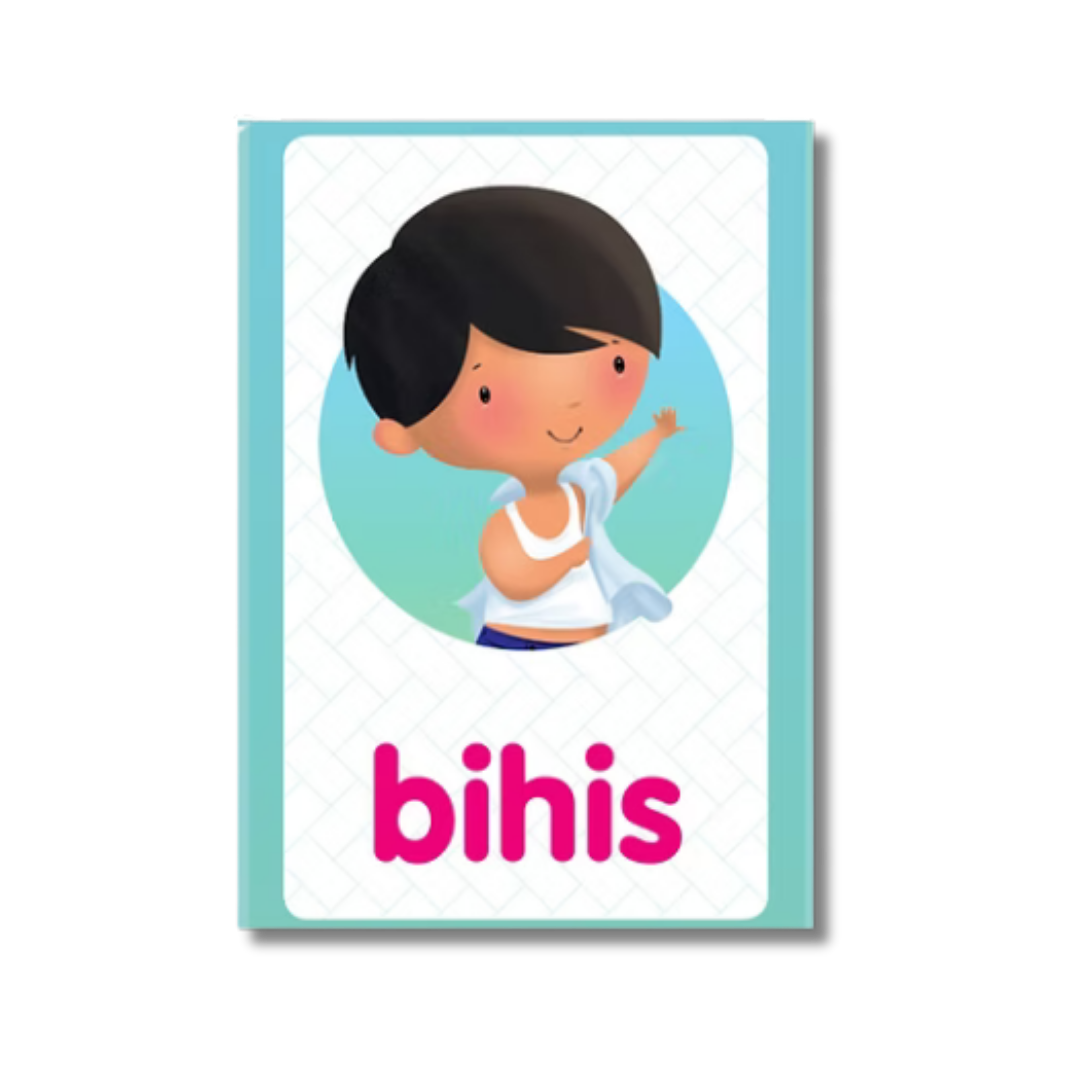 Mga Salitang Kilos: Mga karaniwang Pandiwa sa Buhay ng Bata Flashcards